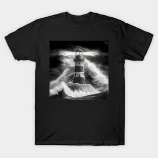 Life in Black and White, Lighthouse Waves T-Shirt